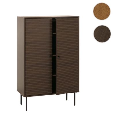 Highboard HWC-N78, Kommode Schrank Sideboard, skandinavischer Stil, Metall Holz