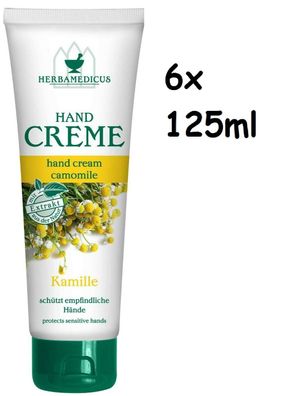 Herbamedicus Handcreme Kamille empfindliche Hände, 6x 125ml