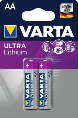 VARTA Batterie Ultra Lithium 2er AA