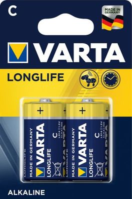 VARTA Batterie Longlife C 2er Blister