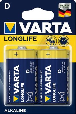 VARTA Batterie Longlife D 2er Blister