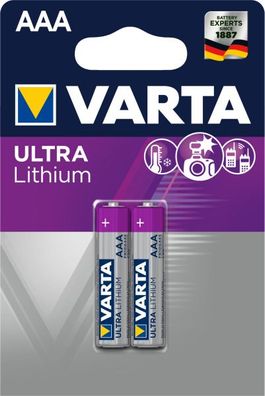 VARTA Batterie Ultra Lithium 2er AAA