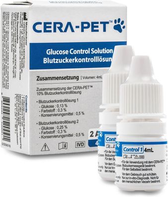 Cera-Pet Kontrolllösung - Blutzuckermessgerät für Hunde und Katzen