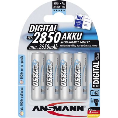 Ansmann Digital - Batterie 4 x AA-Typ - NiMH - (wiederaufladbar) - 2850 mAh