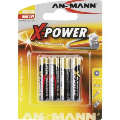 Ansmann X-POWER Micro AAA - Batterie 4 x AAA-Typ - Alkalisch