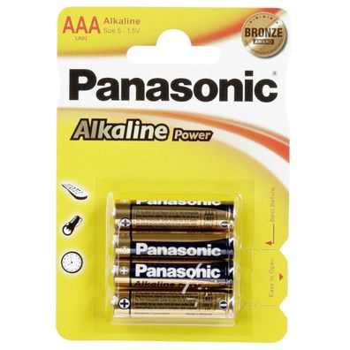 Panasonic Batterie AlkalinePower4Micro Blister