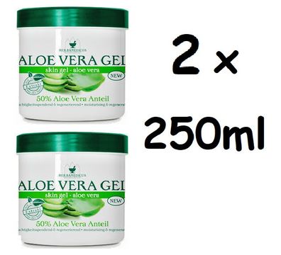 Herbamedicus Aloe Vera Gel 50% Anteil regenerierend, 2x 250 ml