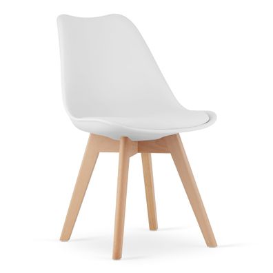 Komfortable und langlebige Esszimmerstühle - Set von 4 - Weiß