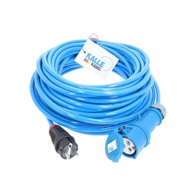 Kalle Adapterkabel Schuko 2,5mm² auf CEE 230V Extreme Blau IP44