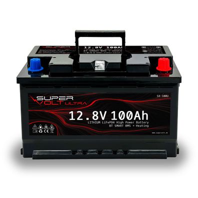 Supervolt Ultra LiFePO4 100Ah 12.8V mit Bluetooth BMS