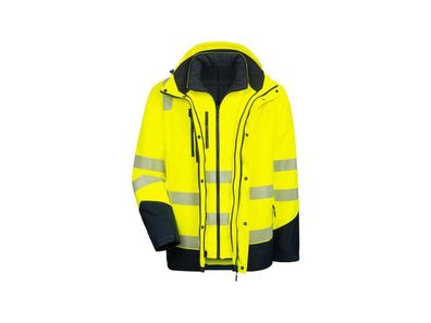 NITRAS Warnschutzjacke "Motion Tex Viz Plus" Multi neongelb / mar