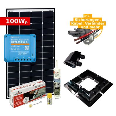 Solar Komplettset 100Wp für Camper & Wohnmobil