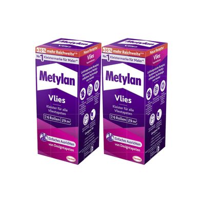 2x HENKEL Metylan VLIES Tapetenkleister 0.18 KG Vliestapeten Kleister