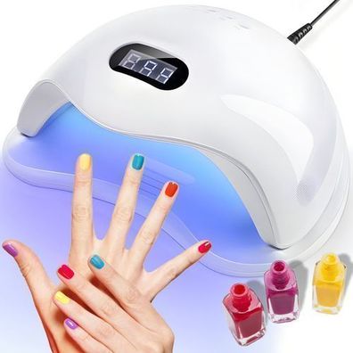 UV LED Nagellampe 48W Nageltrockner 4 Timer Tragbare Lampe für Gelnägel Retoo