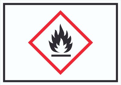 Schild Entzündbare Stoffe Symbol Flamme