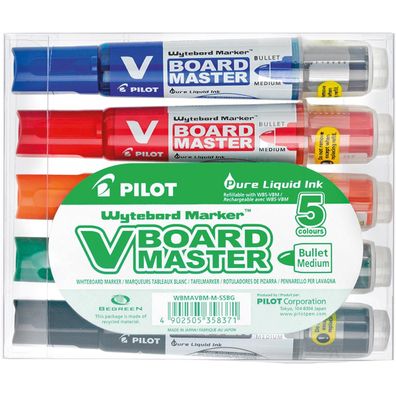 PILOT Whiteboard-Marker V BOARD MASTER, Rundspitze, 5er Etui