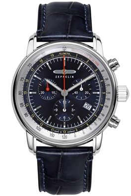 Zeppelin Herrenuhr LZ 14 Marine Chronograph Blau 8888-3