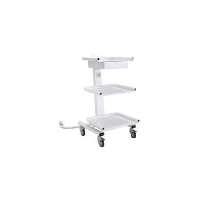 Zilfor Rollwagen Instrumentenhalter, mobil mit 3 Ablageflächen (46,5 x 38 cm), 1 Schu