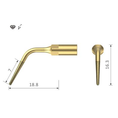 Xpedent OP6 Ultraschallspitze für Mectron* Chirurgie ? Mikro-Wurzelaufbereitung für P