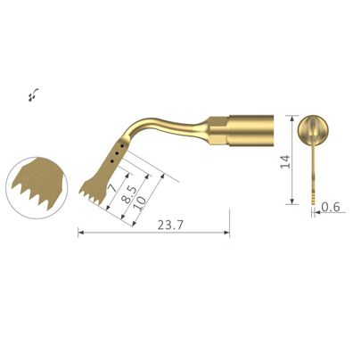 Ultraschallspitze US2 (5 tooth) für Mectron* Chirurgie - Xpedent Austria GmbH, Präzis