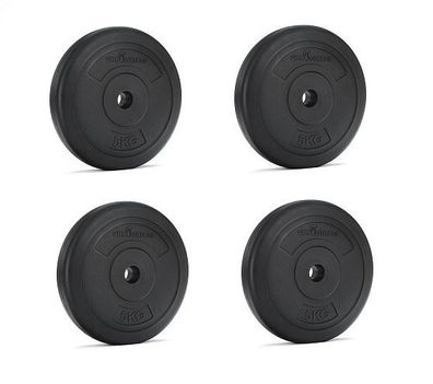 Professionelle Hantelscheiben Set - 20 kg Gusseisen - Langlebig & Schwer - 4x 5 kg