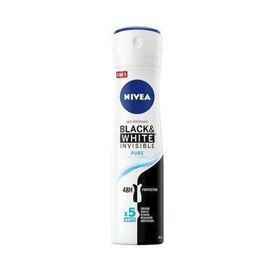 Nivea Black & White Invisible Deo, 150 ml