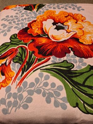 Handtuch, Stola aus DDR Zeiten- China Import 70x 140cm sehr schönes Blumenmotiv