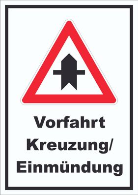 Vorfahrt nächste Kreuzung/Einmündung Schild