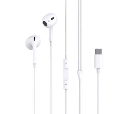 XO Kabelgebundene In-Ear-Kopfhörer 1,2m in Weiß mit USB-C Anschluss