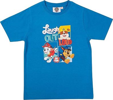 Paw Patrol T-Shirt für Jungen Oberteil Kurzarmshirt für Kinder größe 122/128