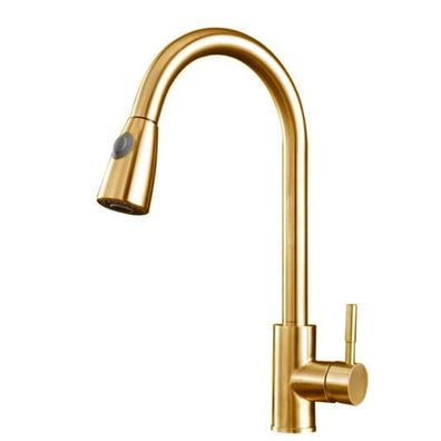 Praktische Küchenarmatur Gold mit Wasserstrahlwechsel-Funktion