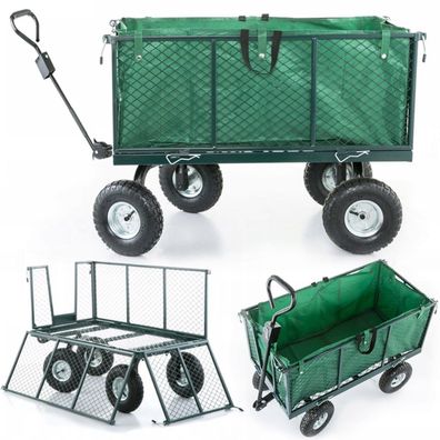 Große Gartenkarre mit Plane - Ideal für schwere Lasten