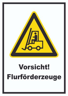 Achtung Gabelstapler Schild