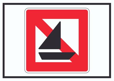 Segelboote verboten Symbol Segeln verboten