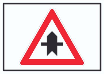 Vorfahrt nächste Kreuzung/Einmündung Symbol Schild