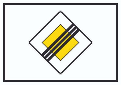 Vorfahrtstraße Ende Symbol Schild