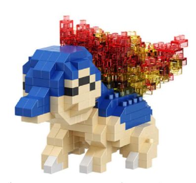 Pokemon Micro-Bricks Figur Feurigel / Cyndaquil