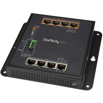 StarTech 8 Port POE Managed Ethernet Switch - 30W per PoE+ Port - Industrieller... ->