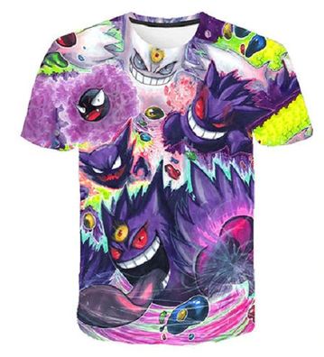 Pokemon/Nintendo T-Shirt für Kinder (Unisex) - Motiv: Gengar + Geister - Neu - 130