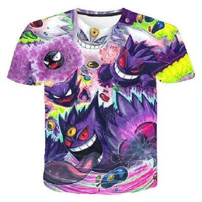 Pokemon T-Shirt für Kinder (Unisex) - Motiv: Geister Pokemon (Gengar, Apollo, Nebulak