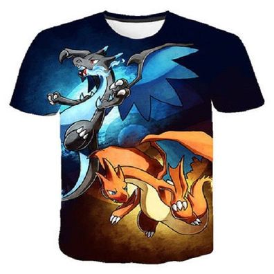 Pokemon T-Shirt für Kinder (Unisex) - Motiv: Glurak X & Y / Charizard 130