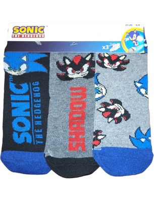 Sonic the Hedgehog Socken 3 Paar Unisex Kinder Sonic 23-26