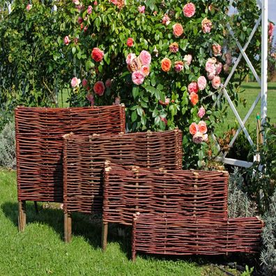 Weidenzaun Beeteinfassung Weide Palisade Beetumrandung Beet Natur Begrenzung