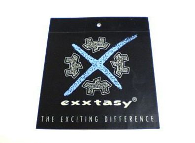 Aufkleber Sticker Modelabel exxtasy - the exciting difference - Werbung