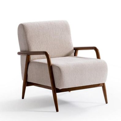 Elegant Weiß Sessel Relaxsessel Bequem Sofasessel Wohnzimmer Möbel