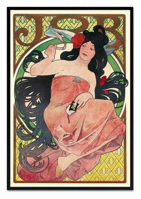 Jahreszeiten Alphonse Mucha Poster Druckbild Leinwanddruck Print G102530