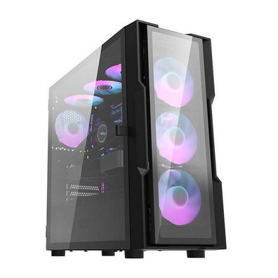 Darkflash - DK431 Glass + 4 fans - Computergehäuse