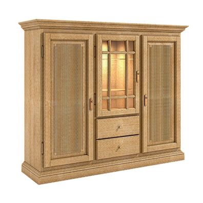 Highboard Hochanrichte Duett B 162 H 136 cm 3 Türen 2 Schubladen Pinie massiv