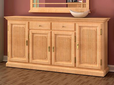 Sideboard Anrichte Duett 4 Türen 2 Schubladen 212 x 104 cm Pinie massiv