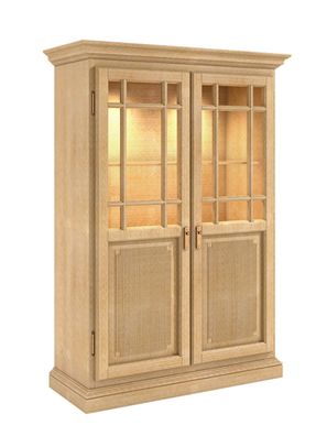 Vitrine Highboard Büfett 2-türig Duett B 112 H 160 cm Pinie massiv